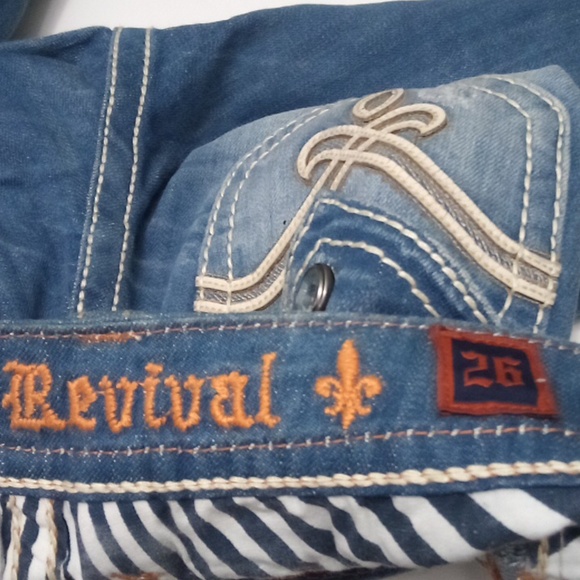 Rock Revival NWOT Jeans Women's 26 Boot Cut Faux Leather Pockets - Picture 8 of 9